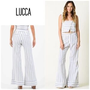 LUCCA ISLA WIDE LEG CUFF PANTS. NWOT